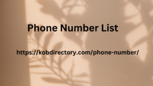 Phone Number List